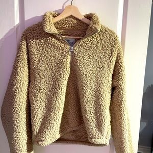 H&M teddy bear quarter zip